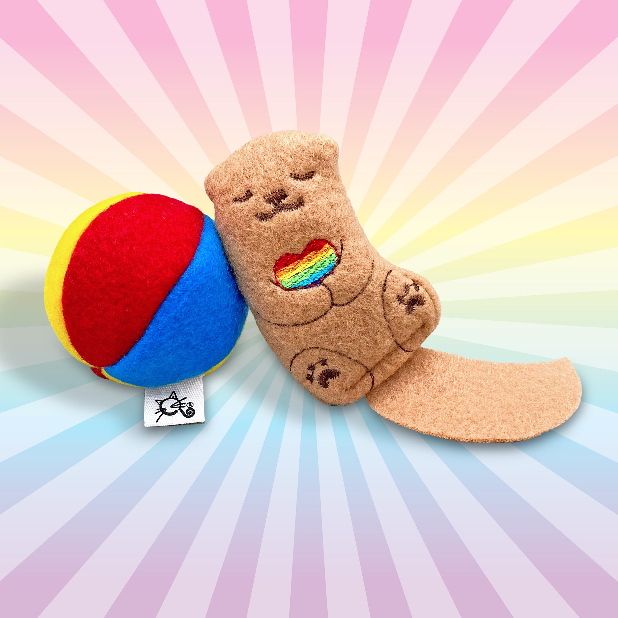 Catnip Otter with Beach Ball