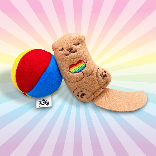 Catnip Otter with Beach Ball