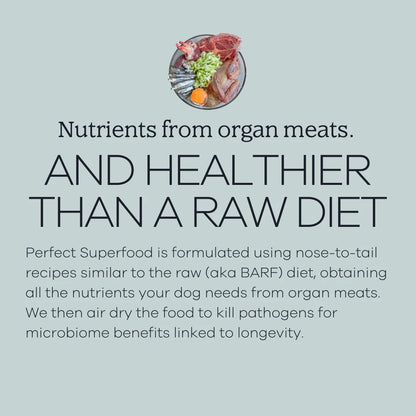Perfect Superfood Hypoallergenic Air-Dried Dog Food - Low Fat Turkey