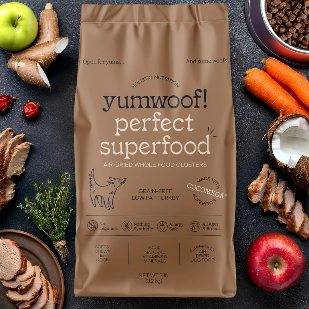 Perfect Superfood Hypoallergenic Air-Dried Dog Food - Low Fat Turkey