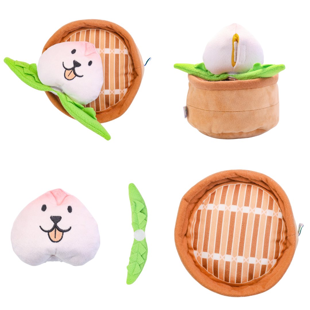 Woof² Chinese Birthday Peach Bun 3-In-1 Nose-work Pet Toy