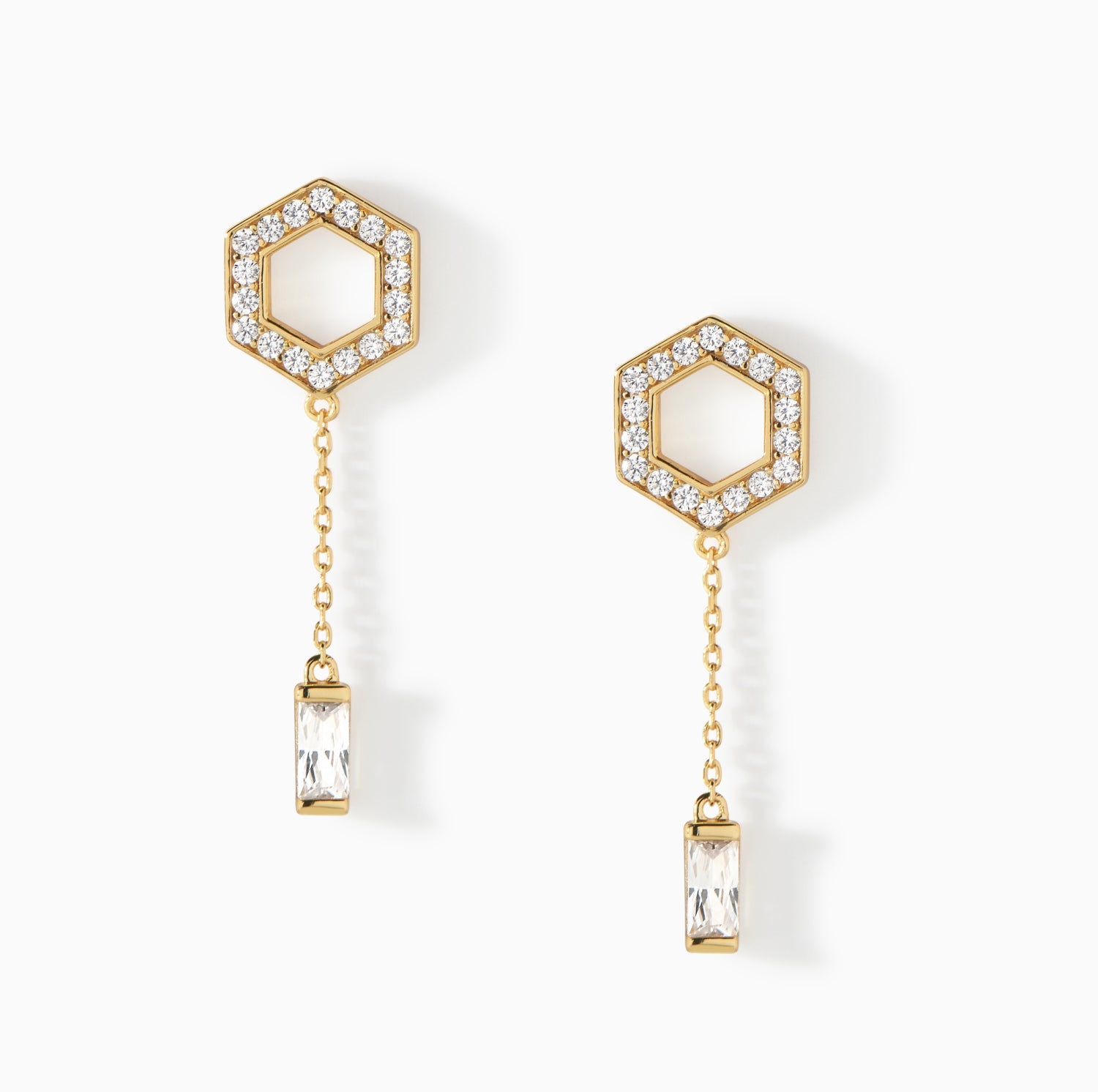 The Tyra Baguette Drop Earrings