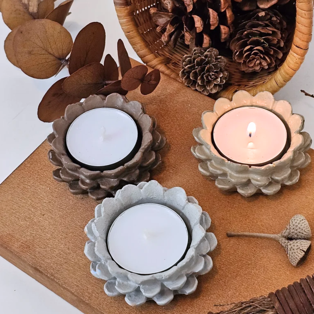 Pinecone Tealight Candle Holder