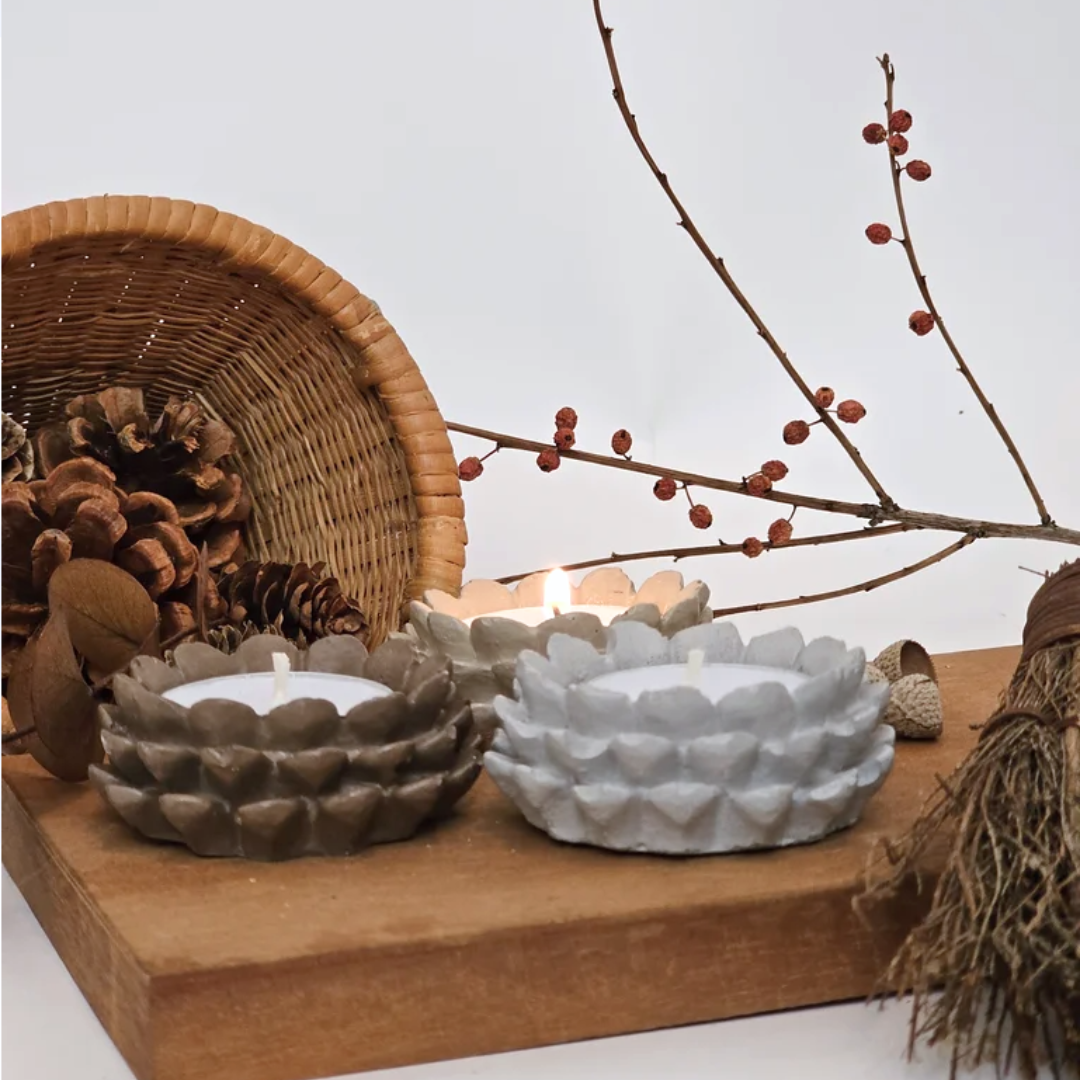 Pinecone Tealight Candle Holder