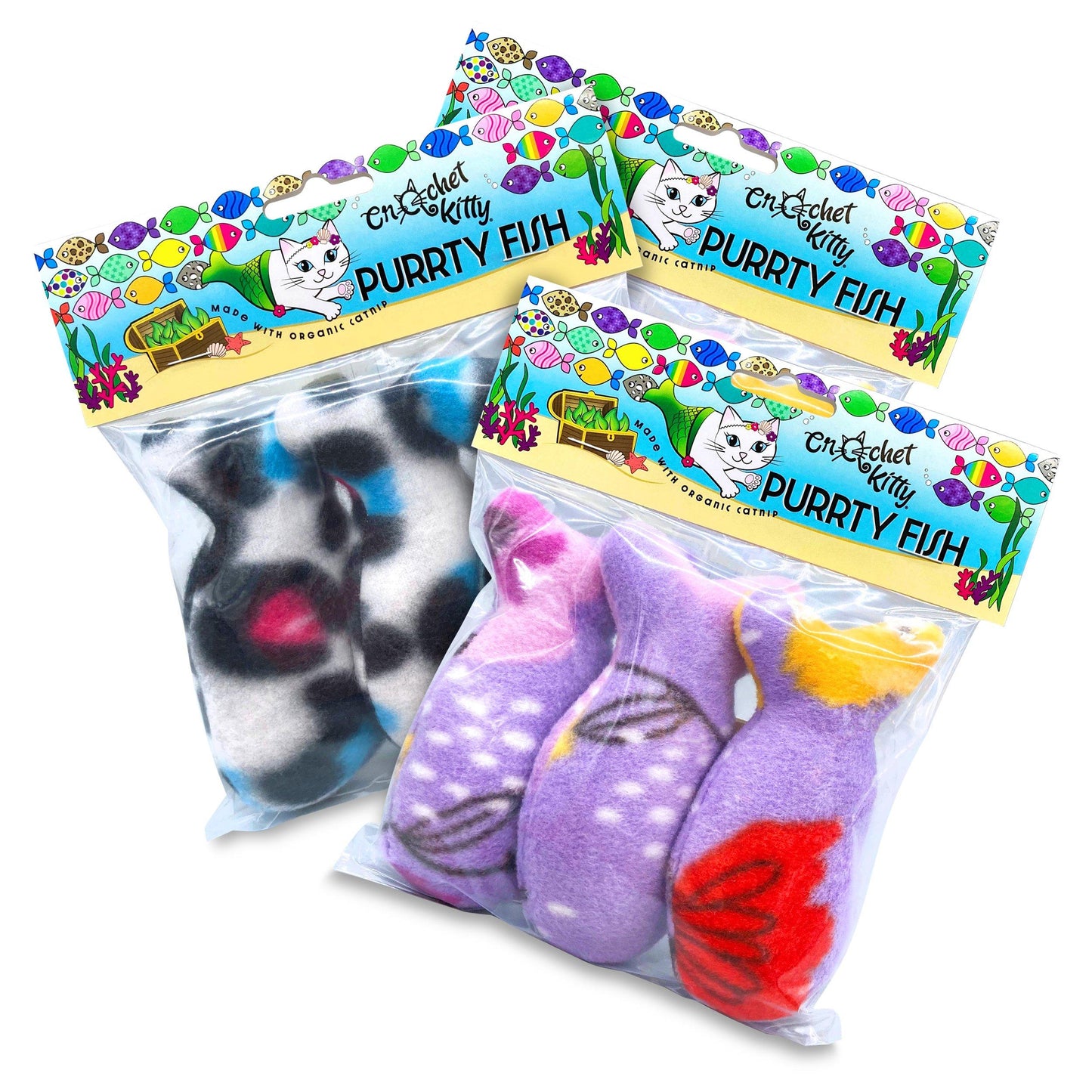Printed Catnip Fish 3-Pack