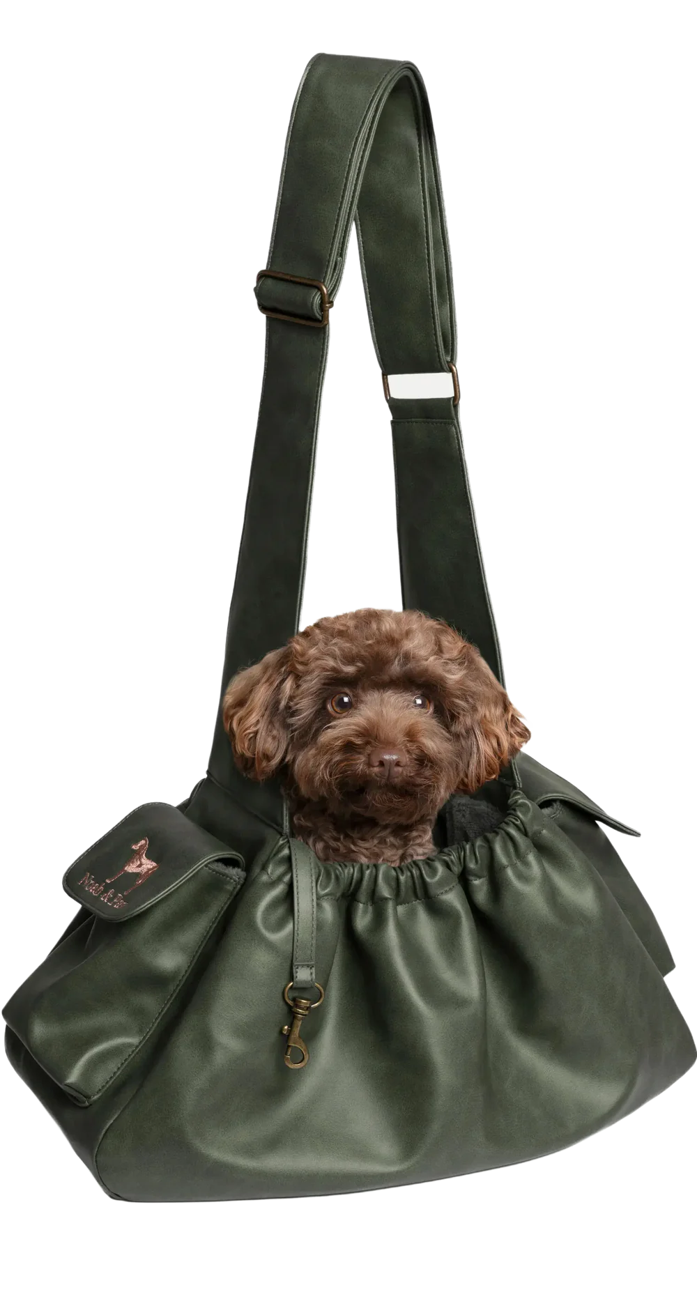 Vegan Leather Pet sling Carrier, Ruffle Style