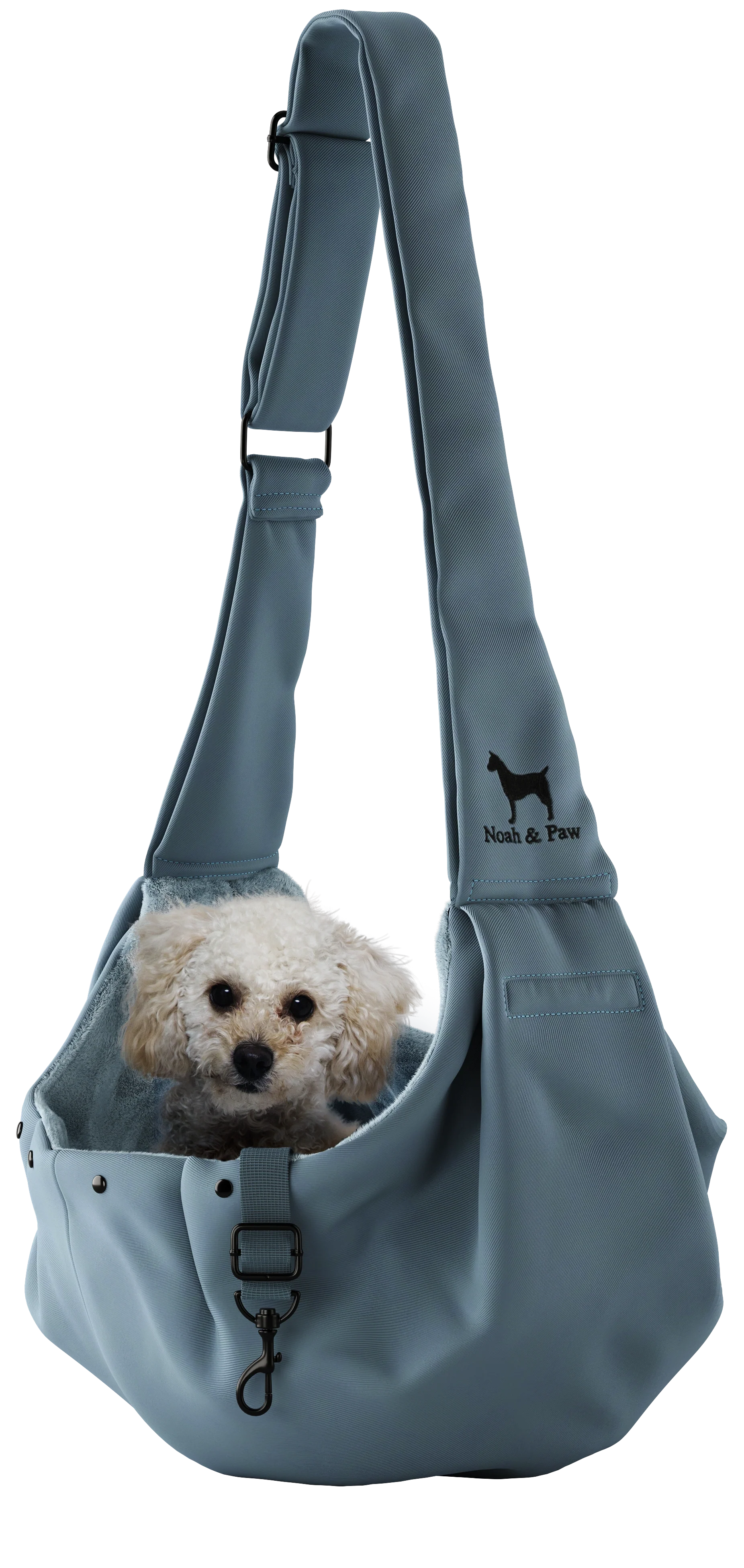 Snap Style Dog Sling Carrier - Grey Twill