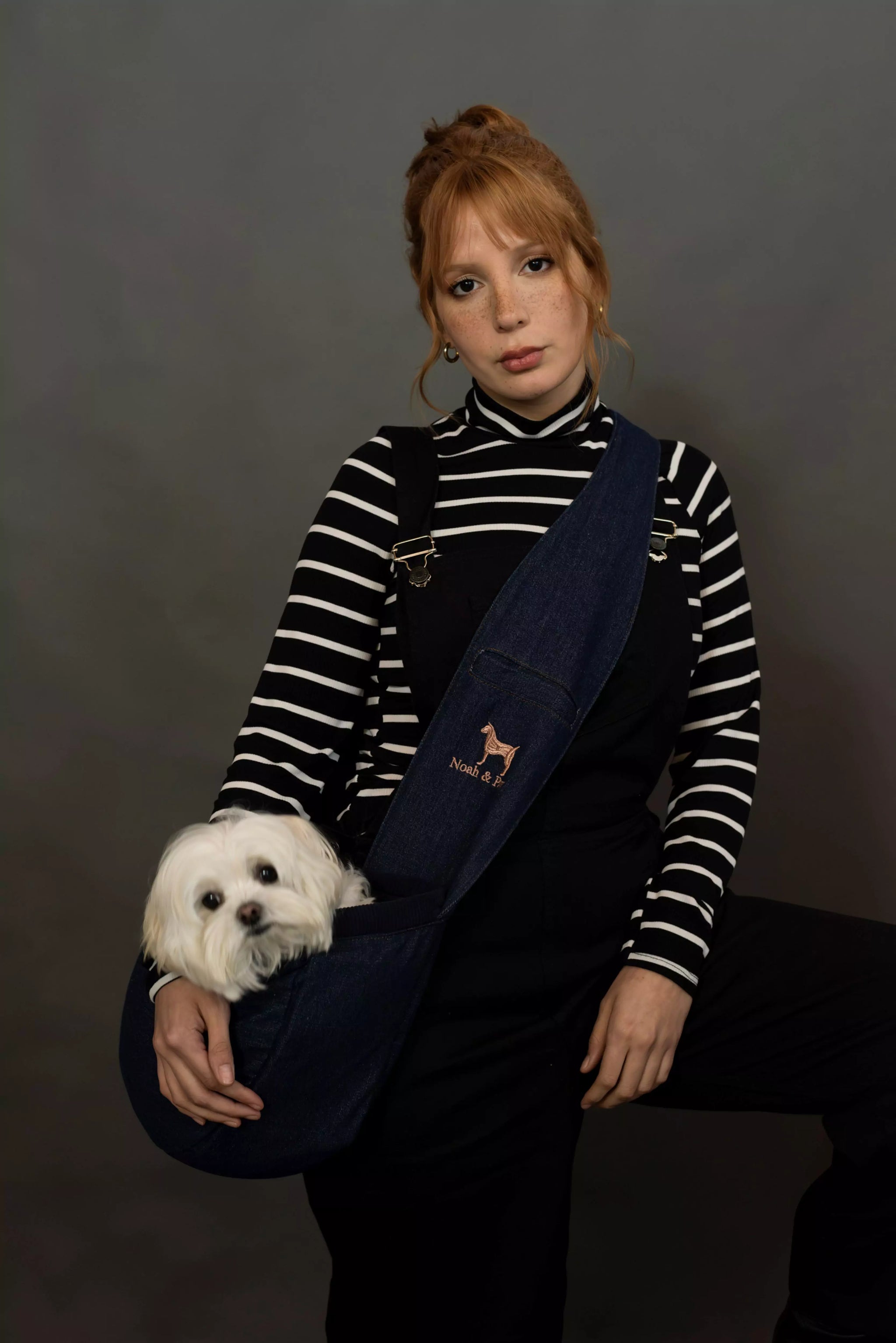 Premium Denim Pet sling Carrier 3x Safety