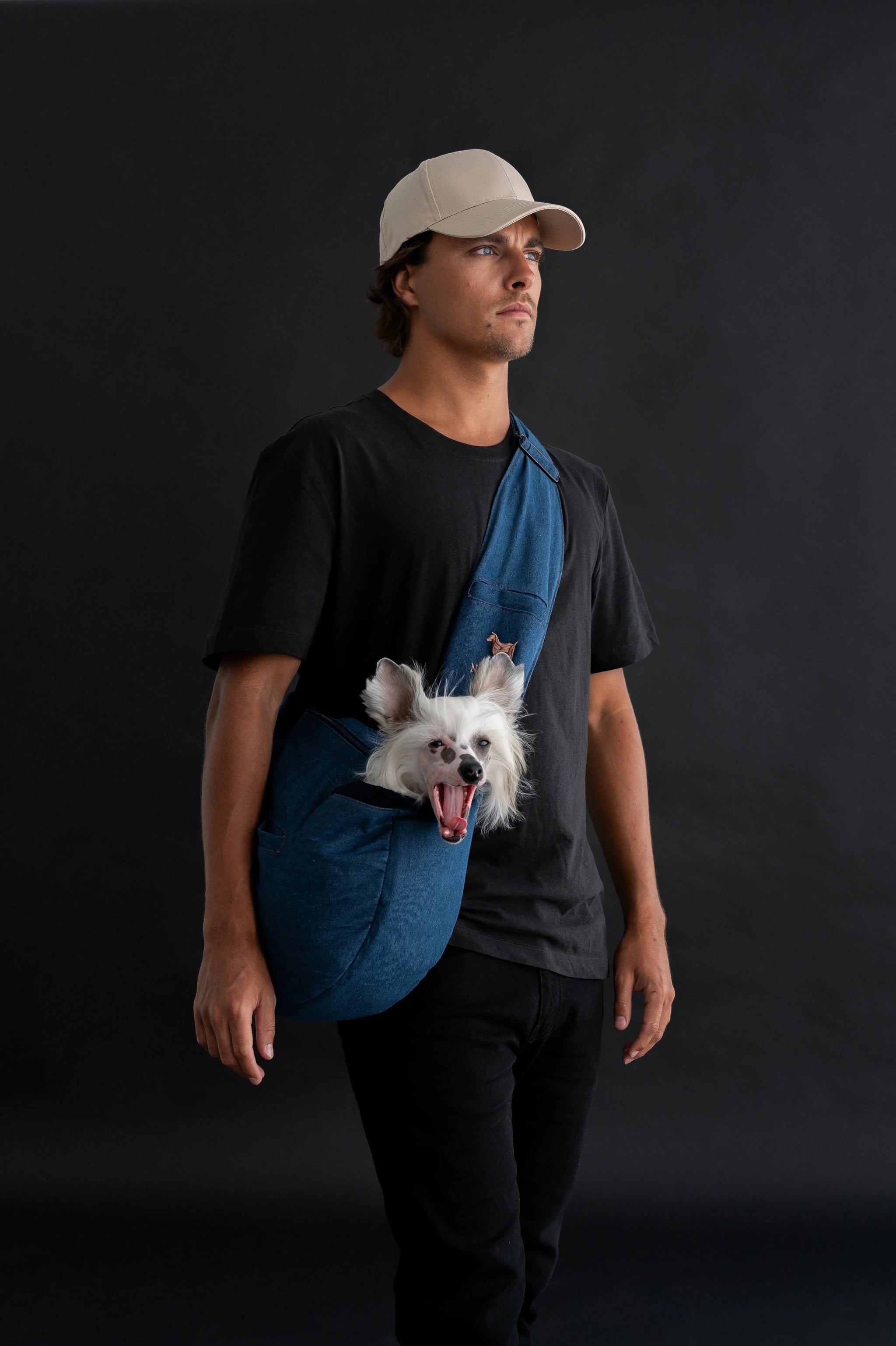 Premium Denim Pet sling Carrier 3x Safety