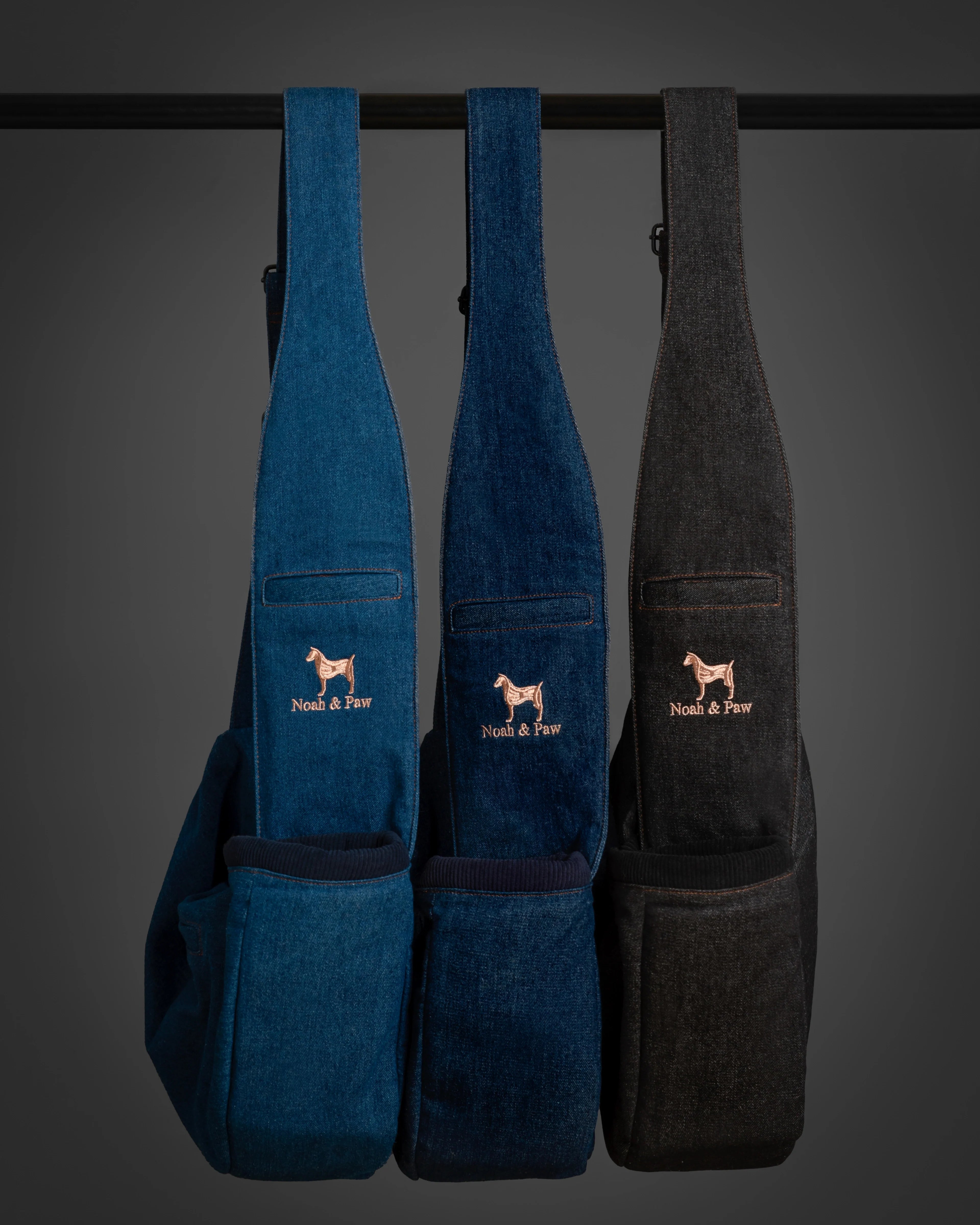 Premium Denim Pet sling Carrier 3x Safety
