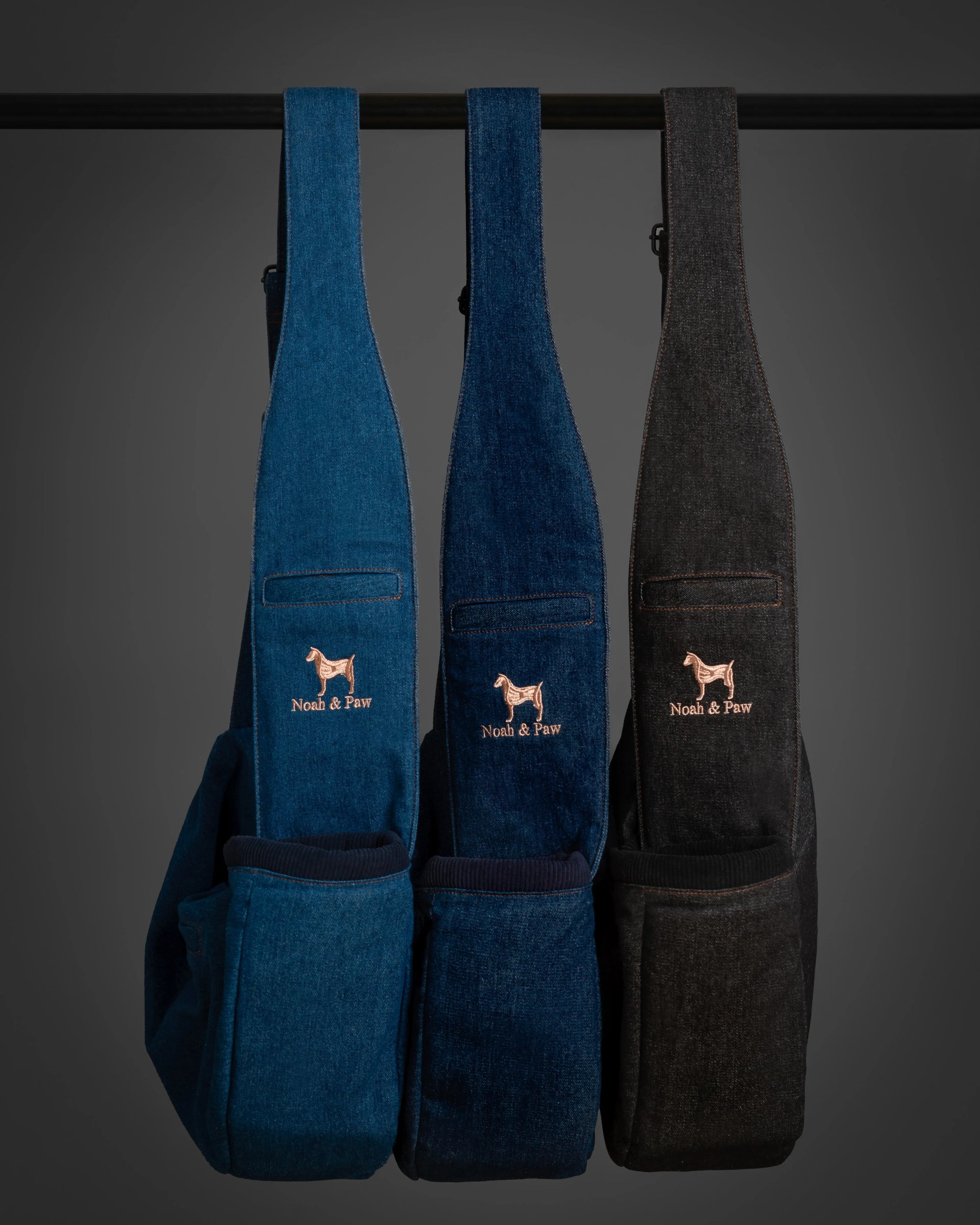 Premium Denim Pet sling Carrier 3x Safety