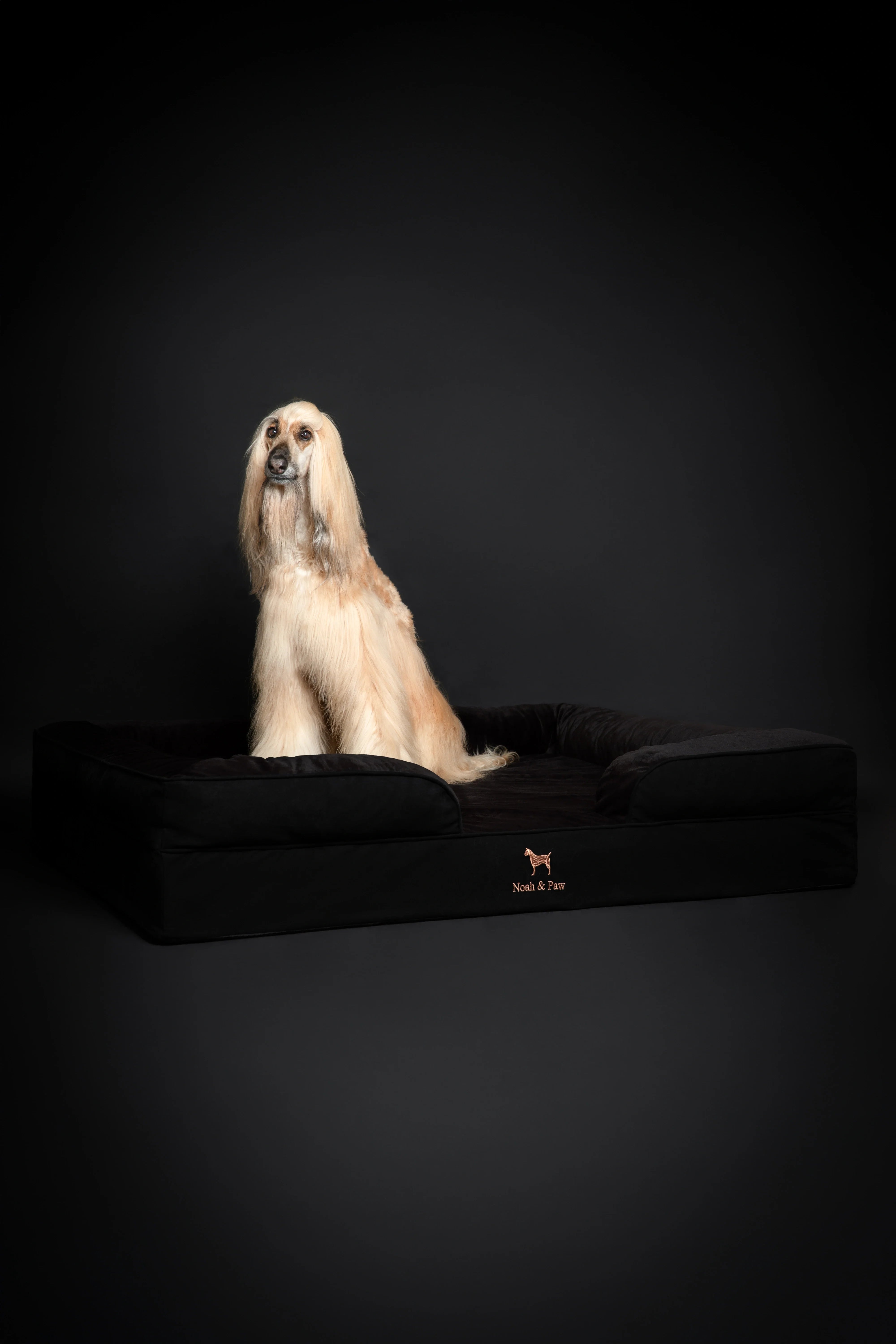 Denim Orthopedic Pet Bed, Memory Foam, Infused with Cooling Gel