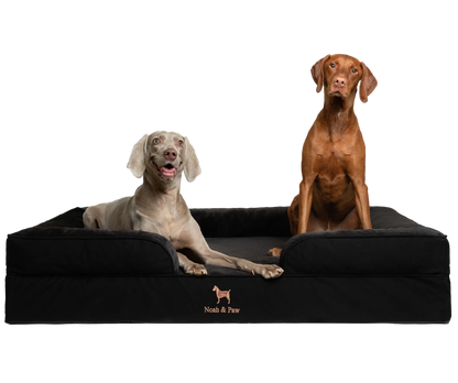 Denim, Orthopedic Pet Bed, Sofa Style - Black - XXL