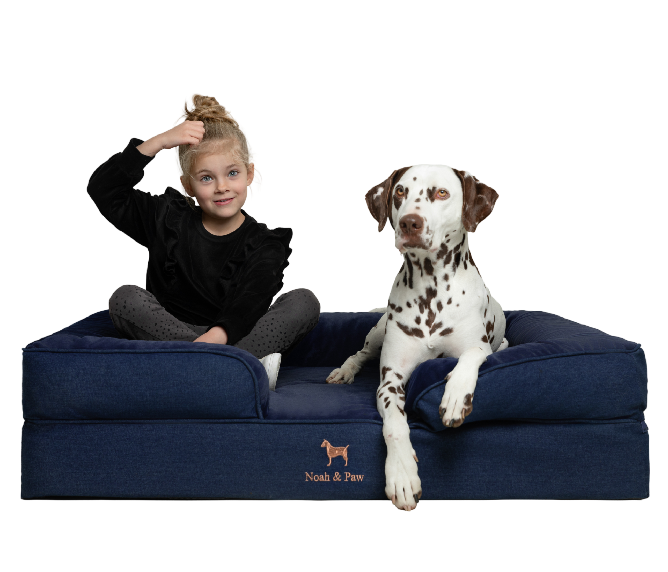 Denim, Orthopedic Pet Bed, Sofa Style - Dark Blue - XL