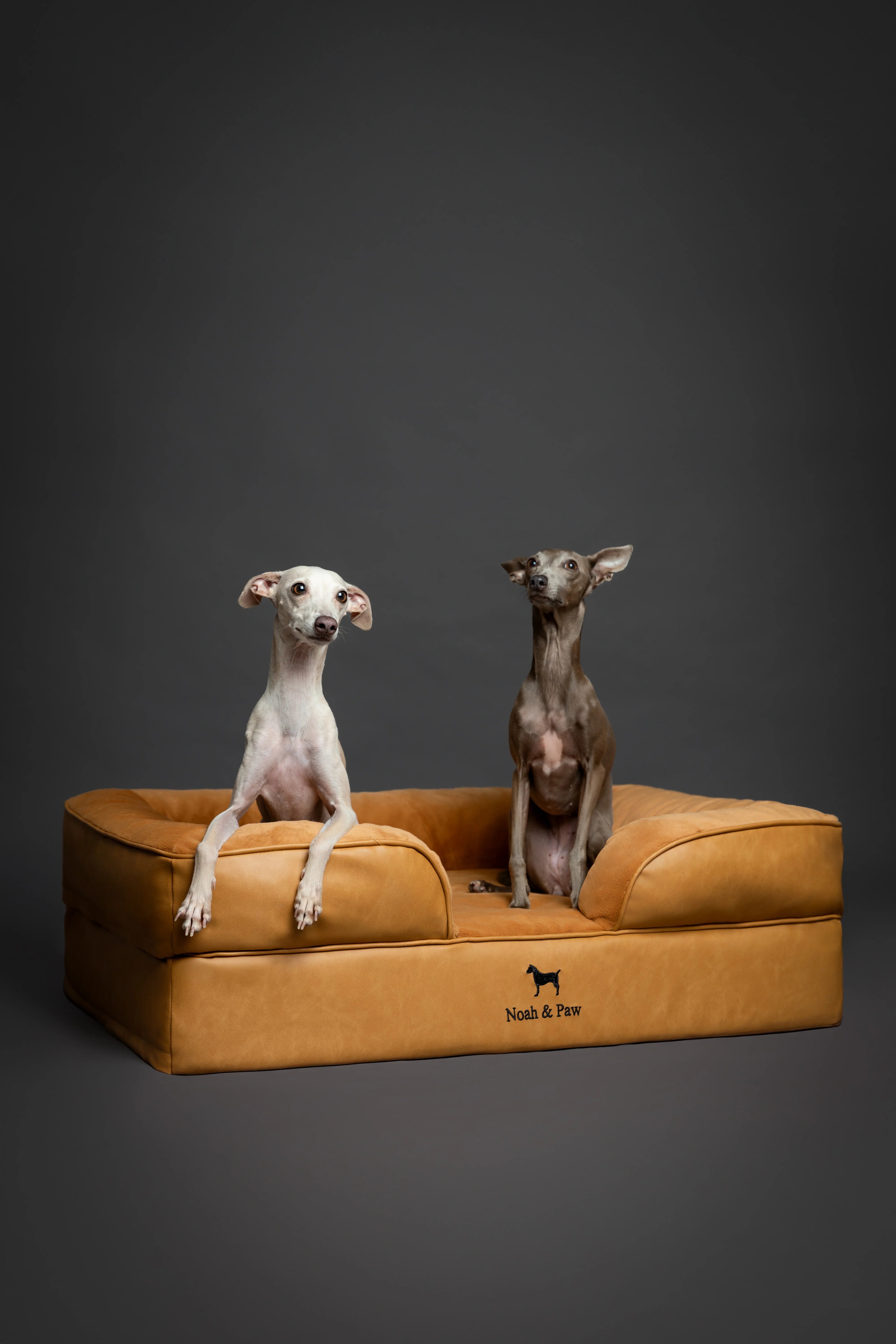 Faux Leather, Orthopedic Pet Bed, Eggshell Memory Foam, Infused with Cooling Gel, Sofa Style