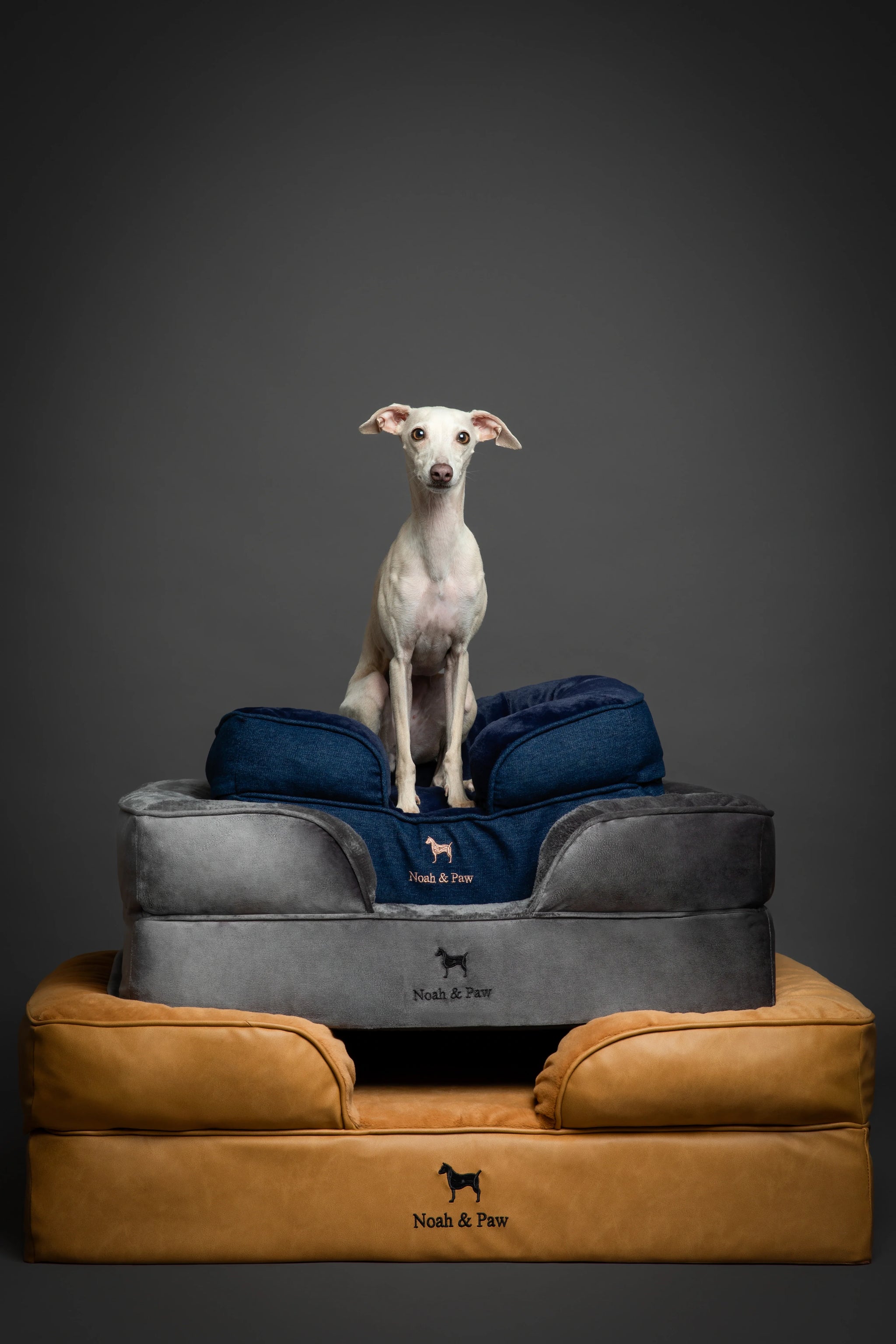 Faux Leather, Orthopedic Pet Bed, Eggshell Memory Foam, Infused with Cooling Gel, Sofa Style