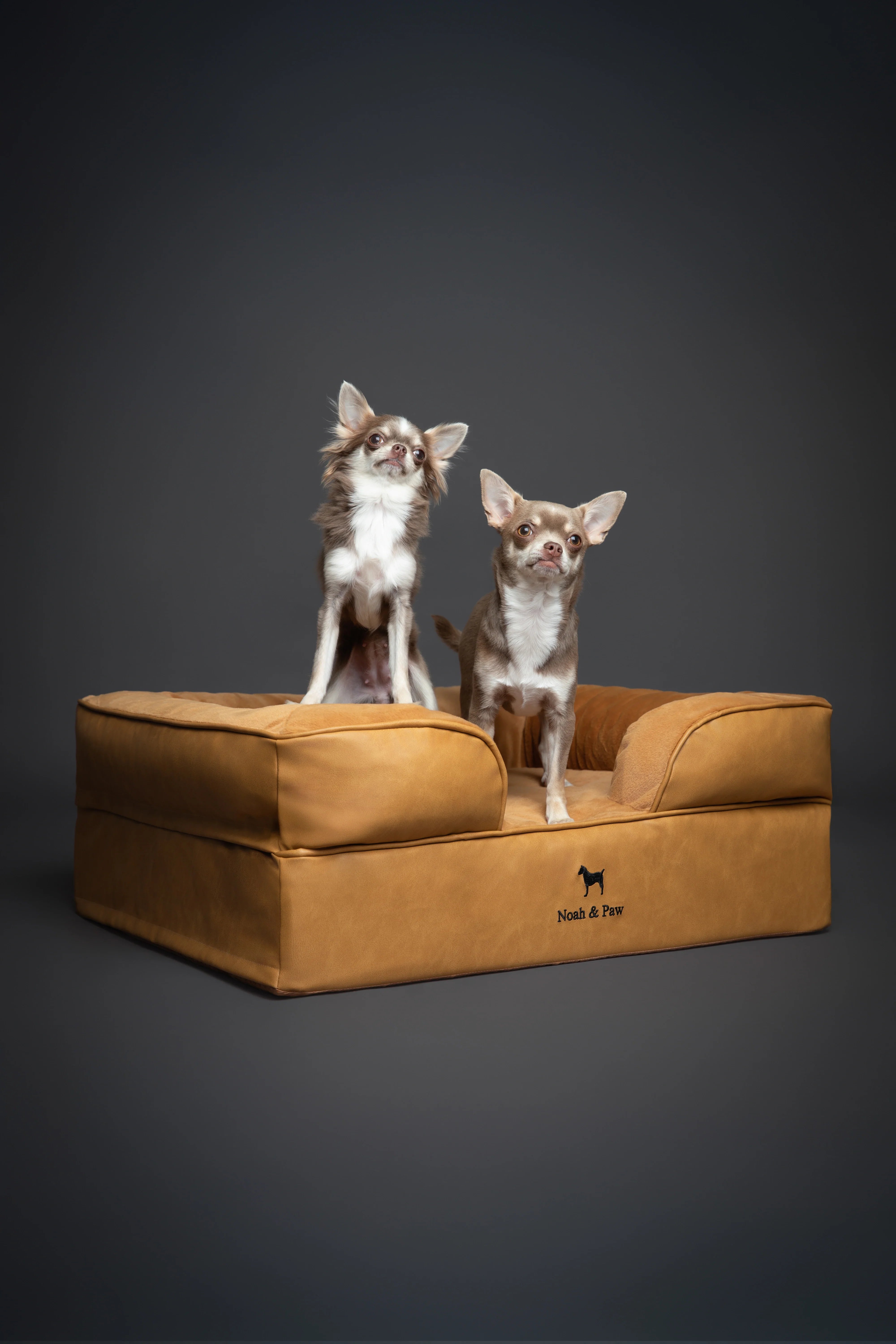 Faux Leather, Orthopedic Pet Bed, Eggshell Memory Foam, Infused with Cooling Gel, Sofa Style