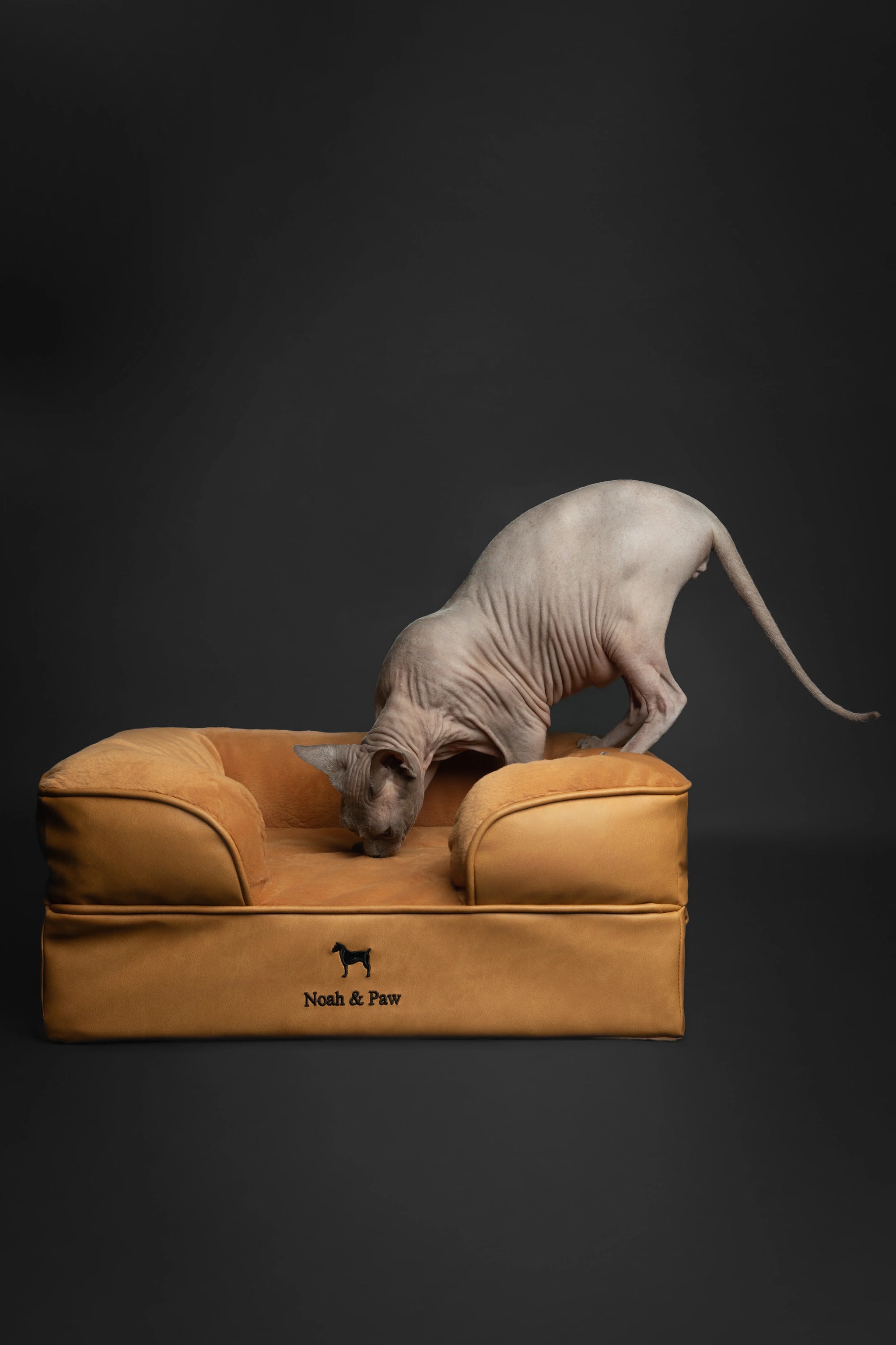 Faux Leather, Orthopedic Pet Bed, Eggshell Memory Foam, Infused with Cooling Gel, Sofa Style