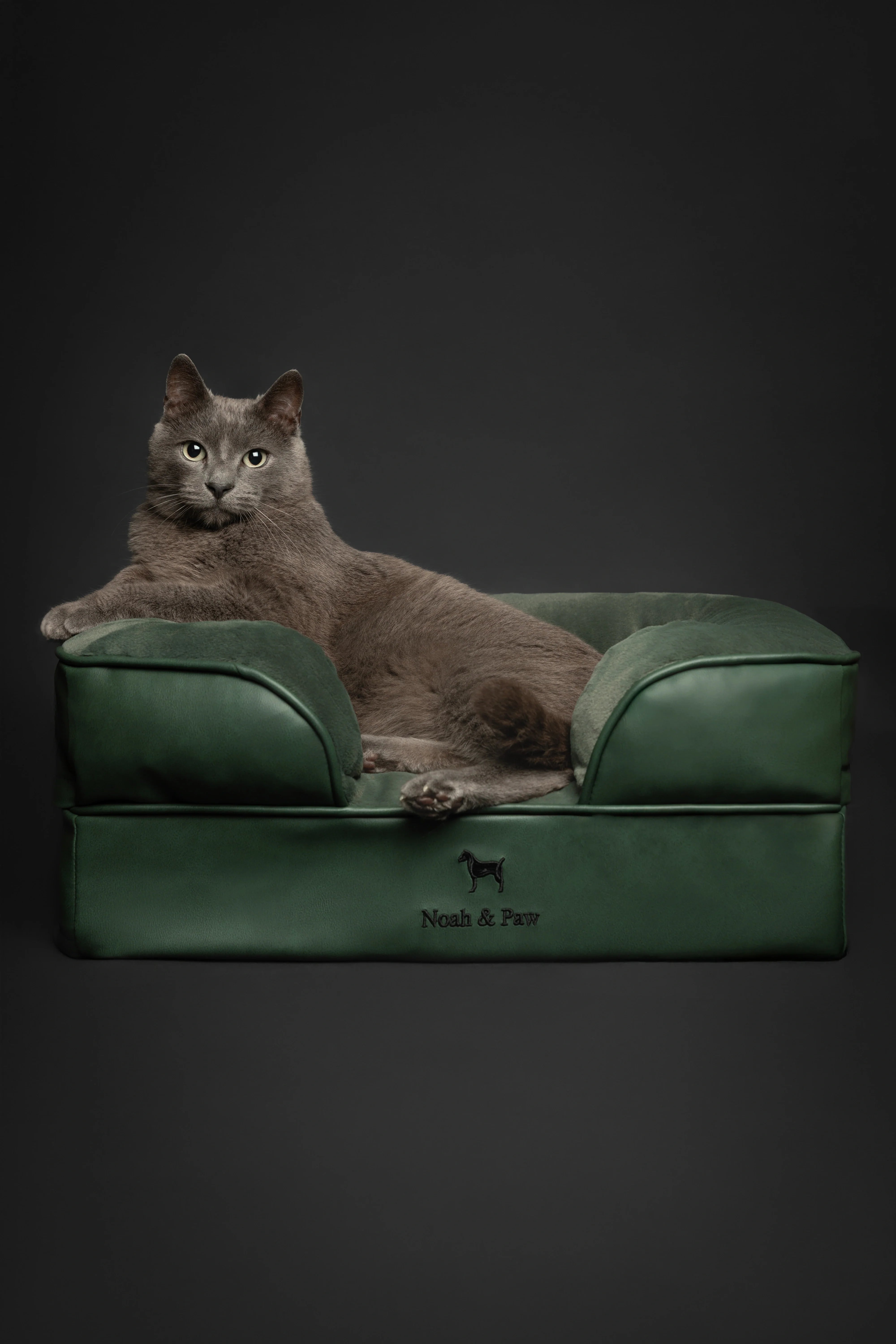 Faux Leather, Orthopedic Pet Bed, Eggshell Memory Foam, Infused with Cooling Gel, Sofa Style