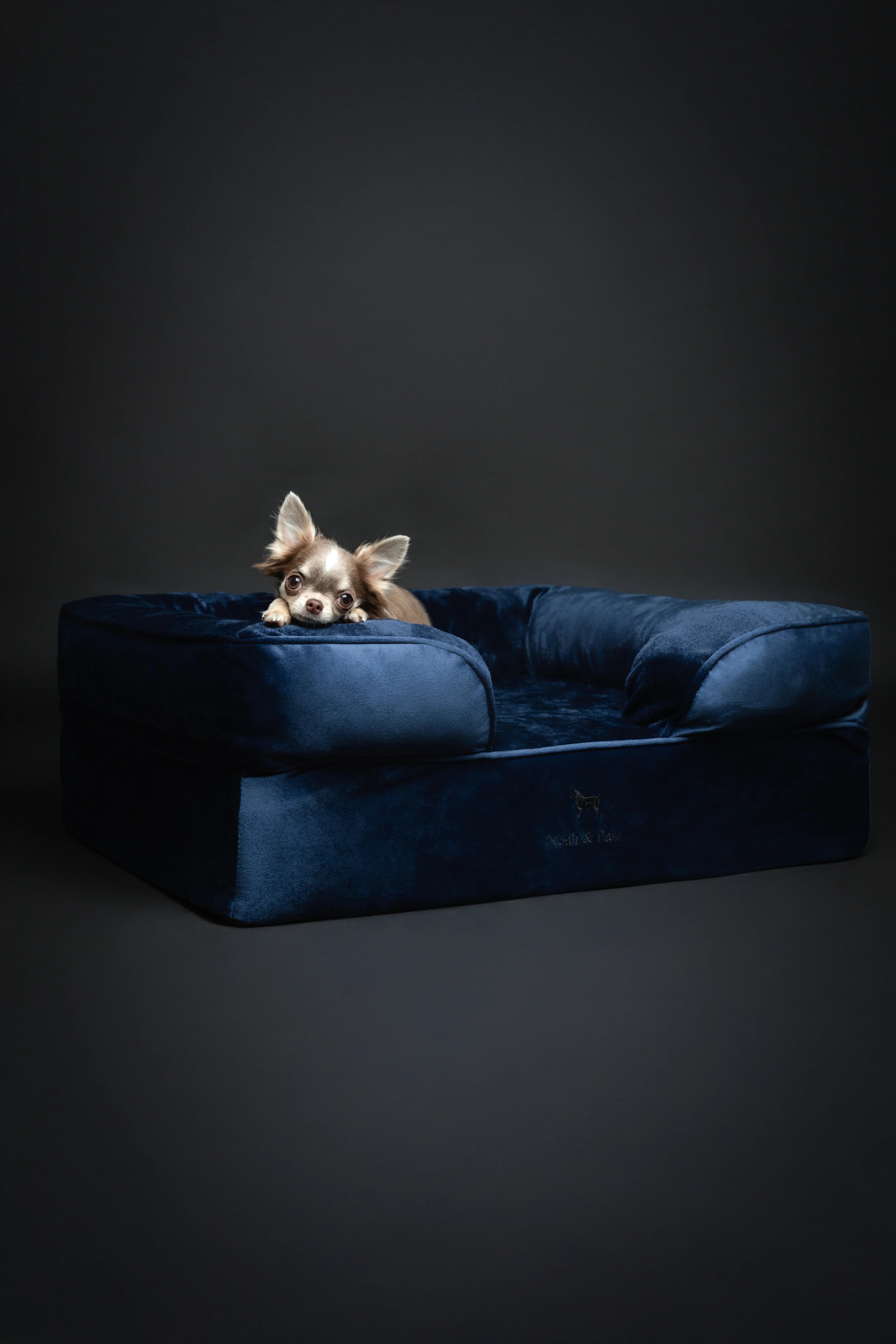 Velvet Orthopedic Pet Bed, Memory Foam, Infused with Cooling Gel