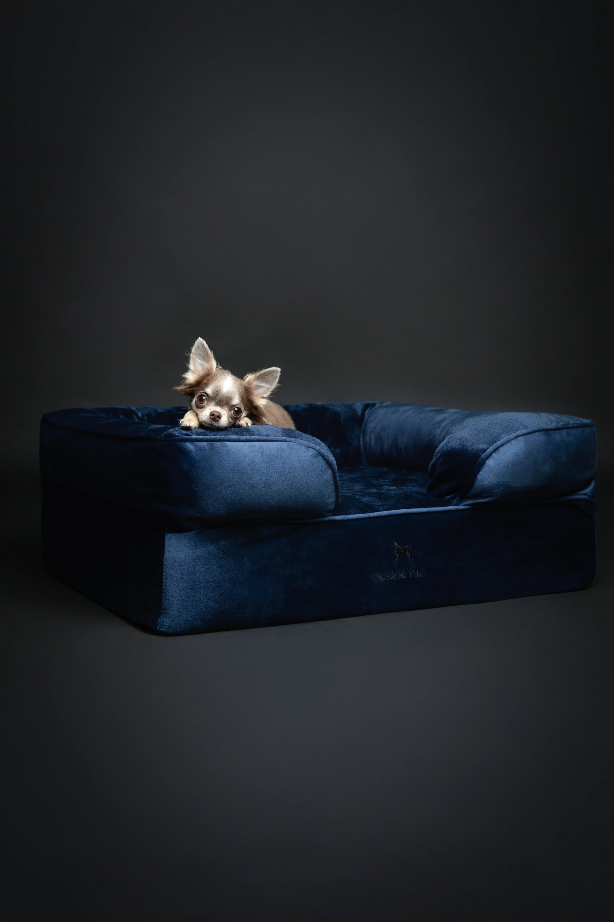 Velvet Orthopedic Pet Bed, Memory Foam, Infused with Cooling Gel