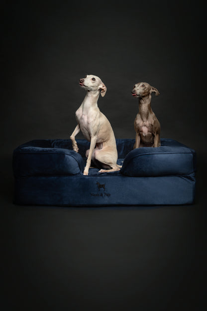 Velvet Orthopedic Pet Bed, Memory Foam, Infused with Cooling Gel