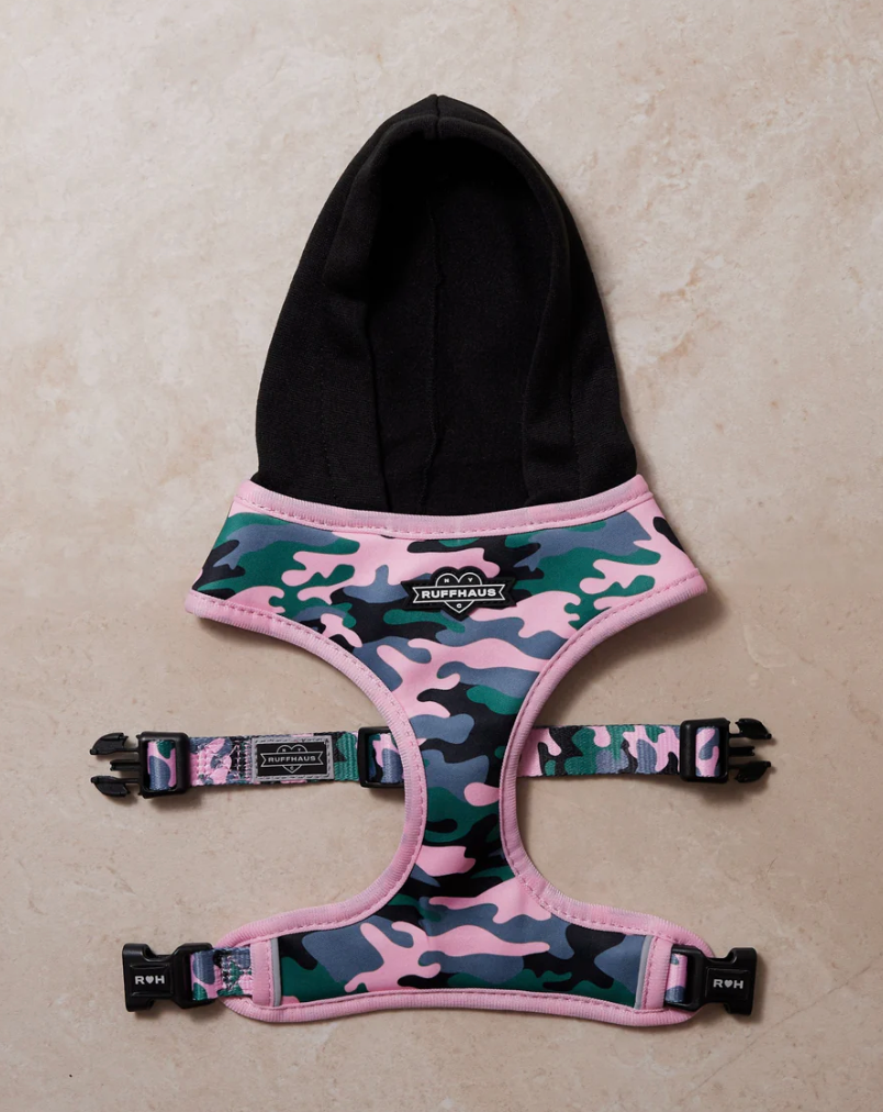 Camo QT Pink Hoodie Harness