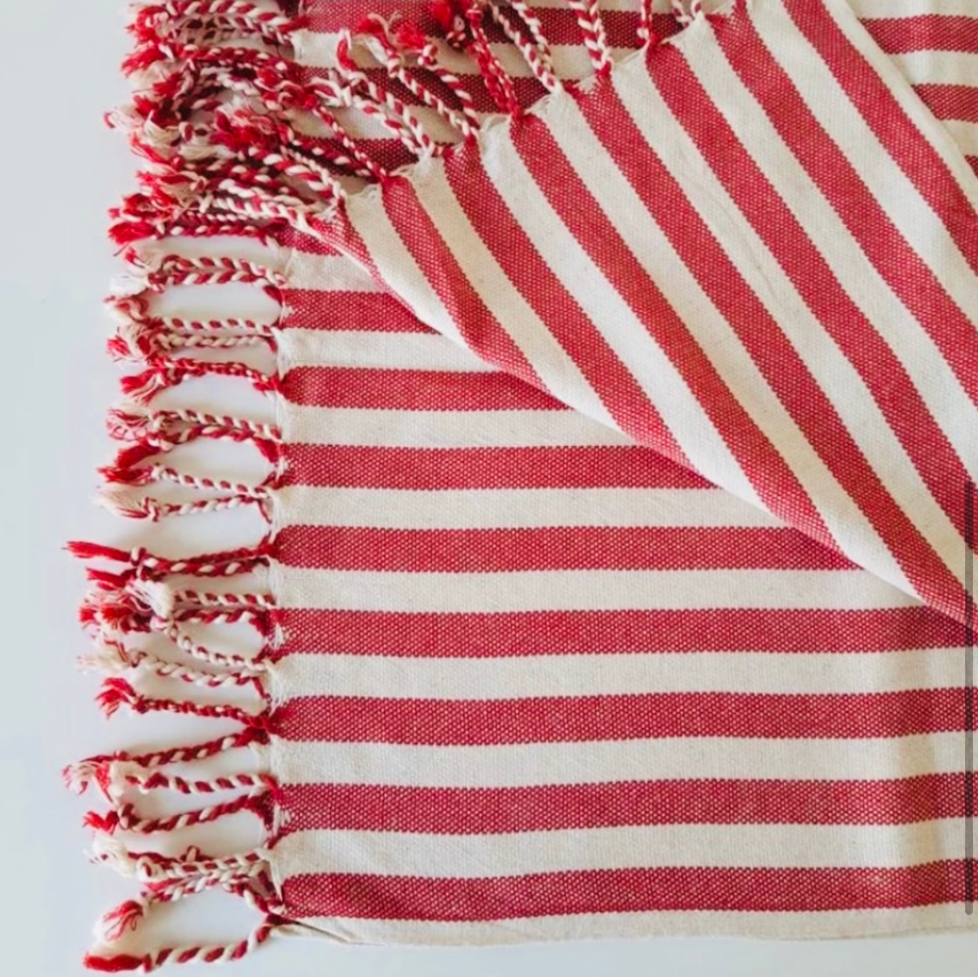 Beach/Bath Towel | Red-Ivory