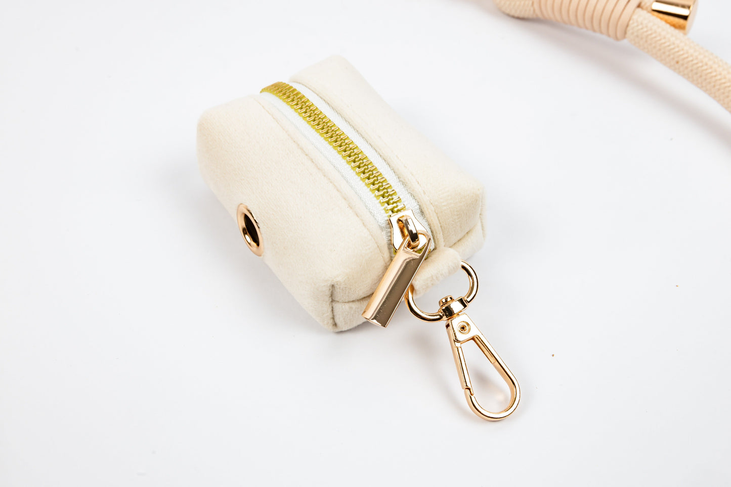 Signature Velvet Poop Bag Dispenser - Cream