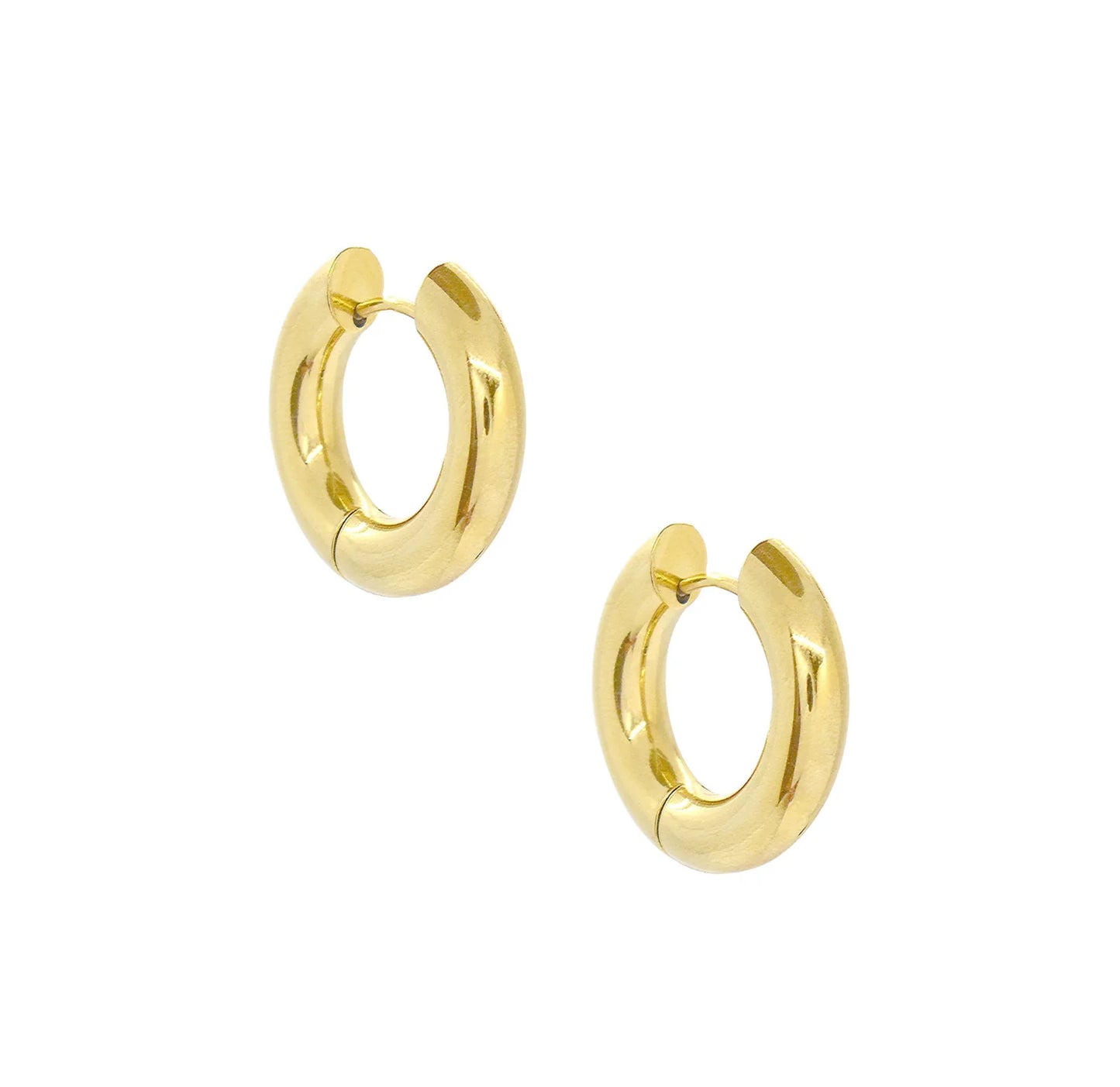 FELICE GOLD CHUNKY SMALL HOOP EARRINGS