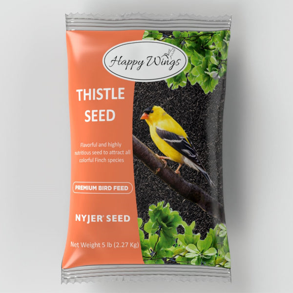 Nyjer/Thistle Seeds Wild Bird Food - 5 Pounds I No Grow Seed I Bird Seed for Wild Birds