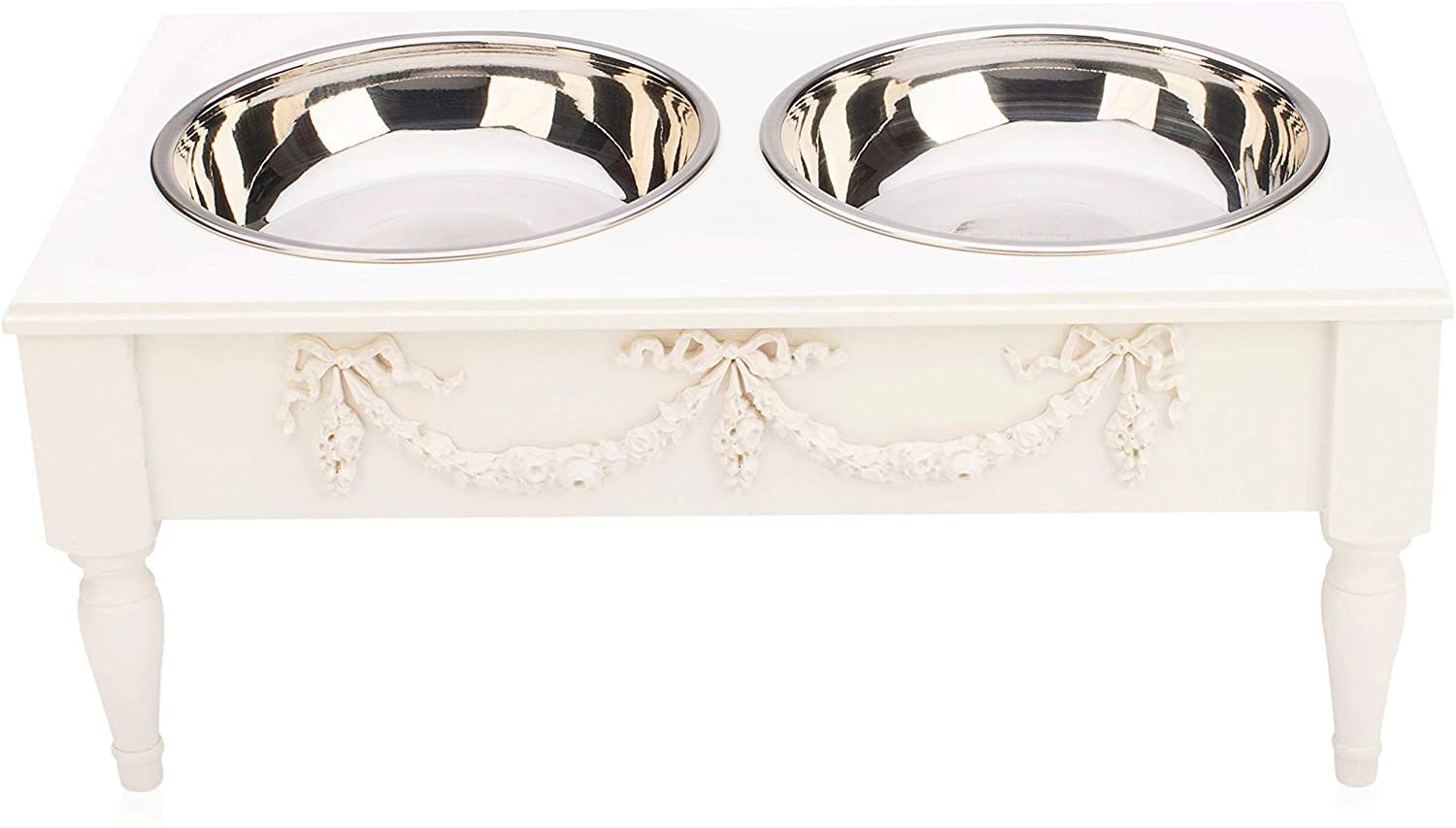 Rose Swag Elevated Pet Bowl / Feeder