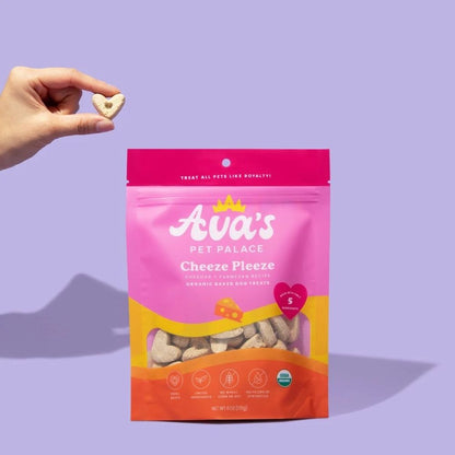 Ava's Pet Palace Organic Baked Dog Treats - Cheeze Pleeze (6-Pack on Hanging Clip Strips)