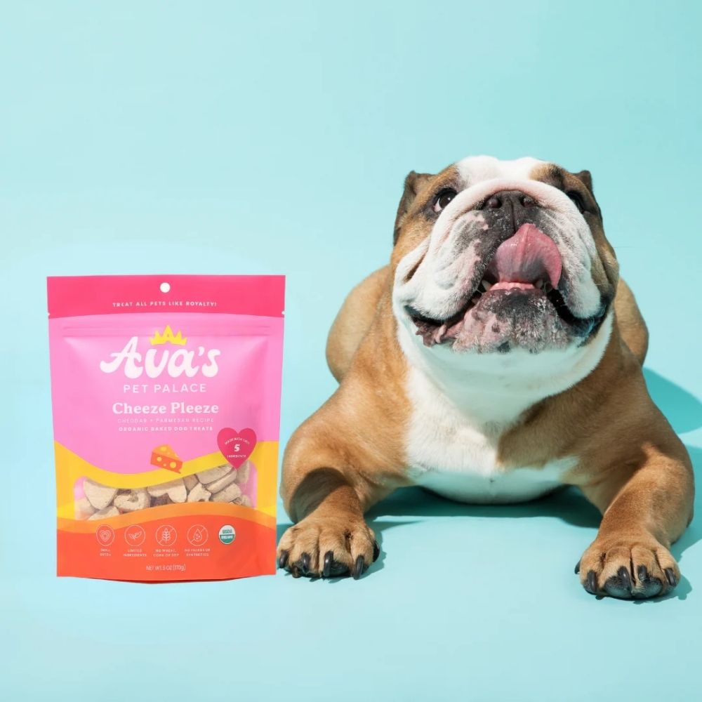 Ava's Pet Palace Organic Baked Dog Treats - Cheeze Pleeze (6-Pack on Hanging Clip Strips)