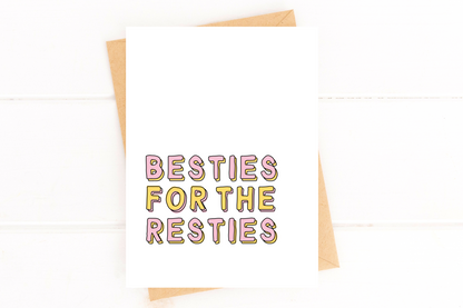 Besties for the Resties Galentine's Day Card Valentines Card