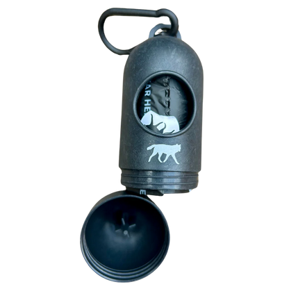 Bamboo Poop Bag Dispenser w/ 1 Compostable roll