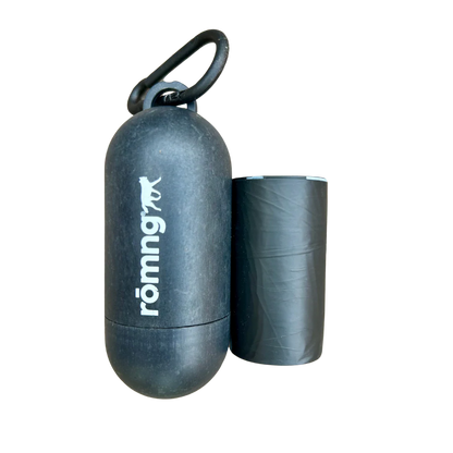 Bamboo Poop Bag Dispenser w/ 1 Compostable roll