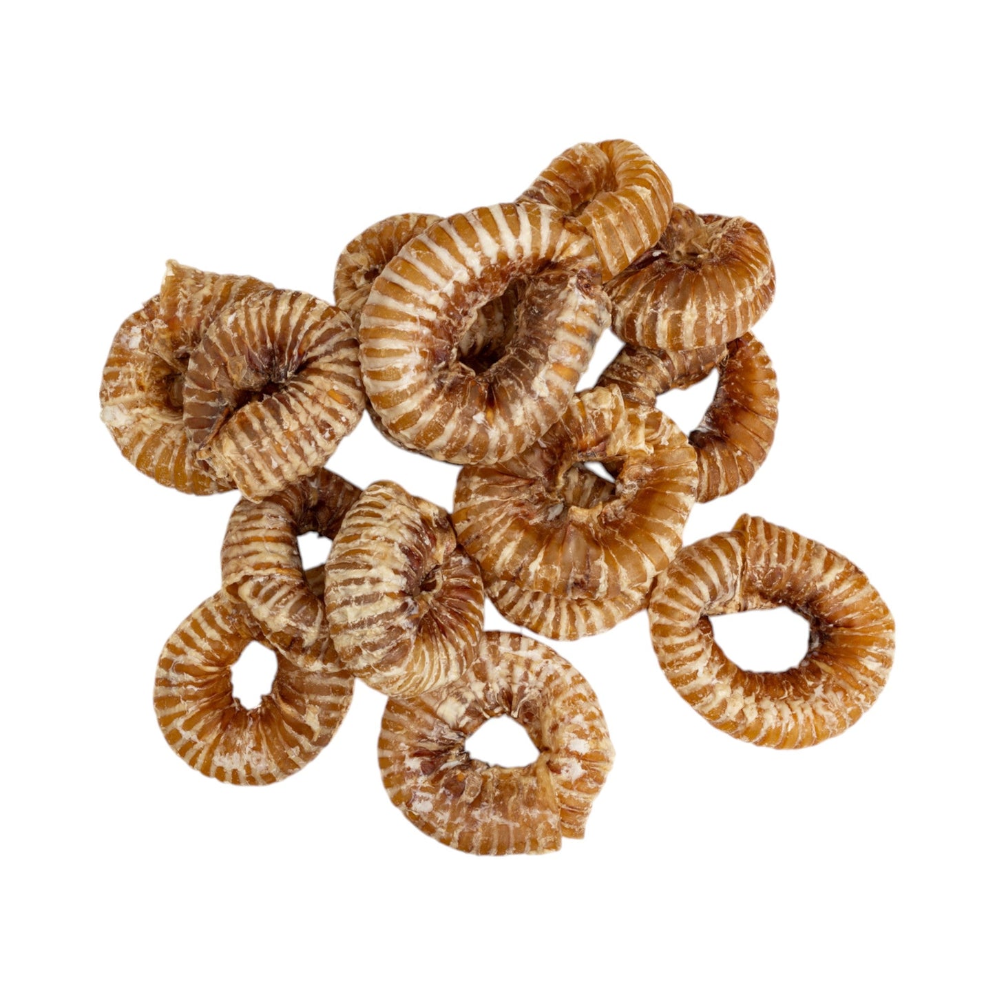 2”–4” Beef Trachea Rings – All-Natural Dog Treats, High Protein Chews (25-Count)