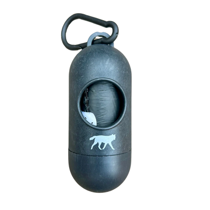 Bamboo Poop Bag Dispenser w/ 1 Compostable roll