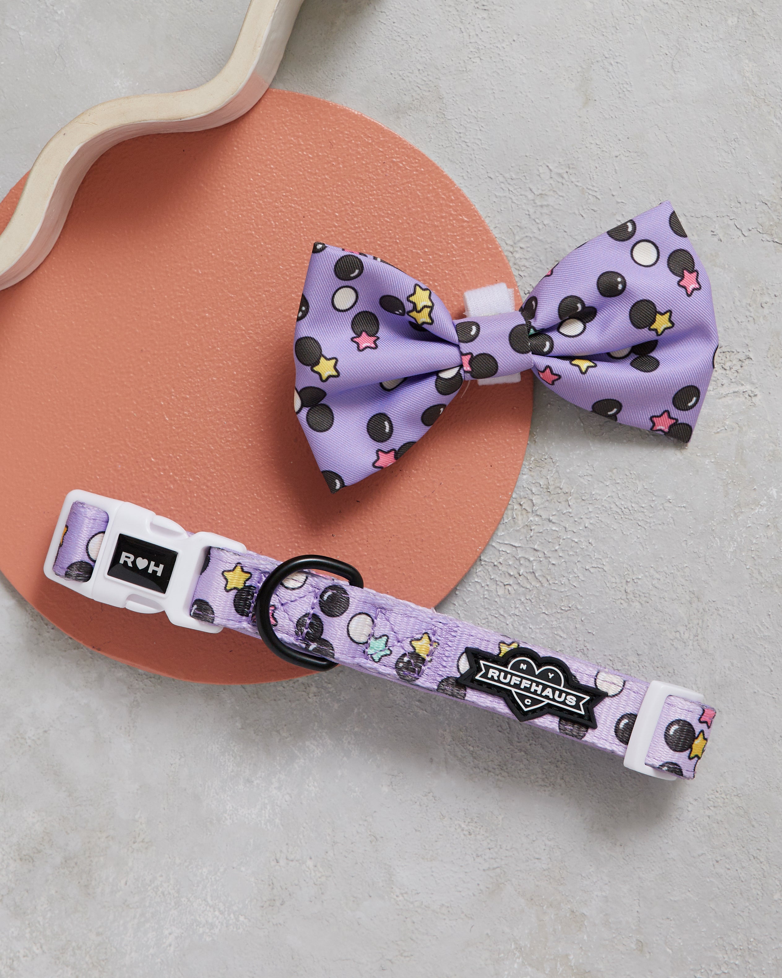 Taro Boba Dog Collar & Bowtie