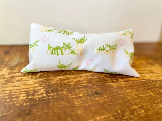 Houseplant Love Scented Serenity Organic Eye Pillow (White)