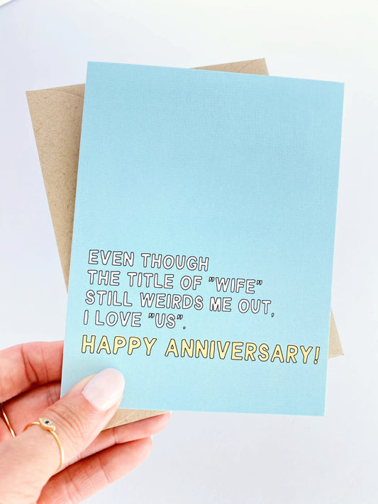 Funny Happy Anniversary Card From Wife I Love Us