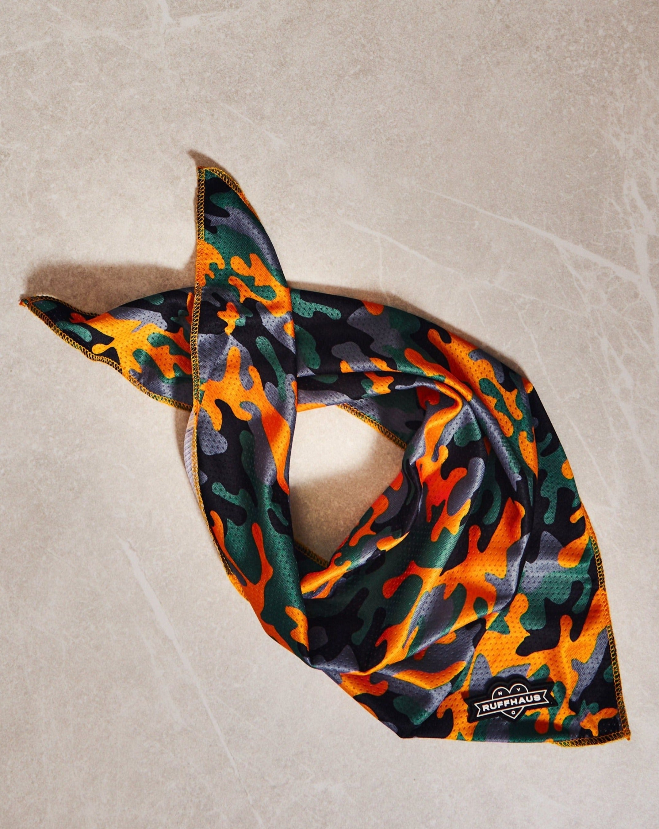 Camo QT Orange Cooling Bandana