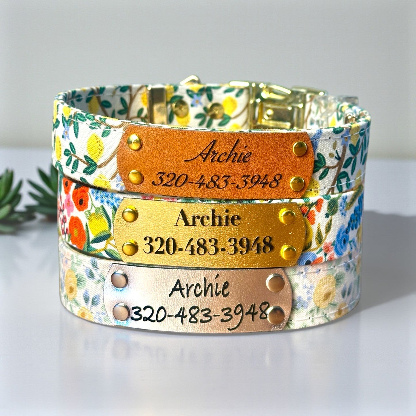 Classic & Luxe AirTag Dog Collar | Built-In Holder