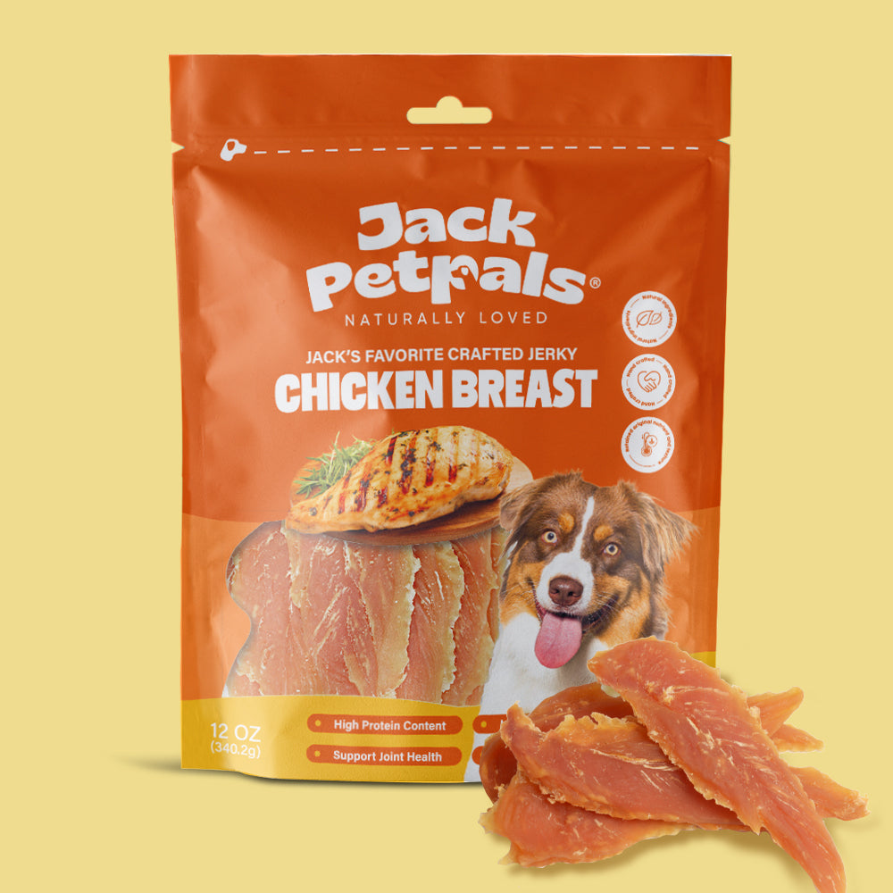 Jack PetPals Jerky Chicken Breast Dog Treats (12oz) ( 6-Pack on Hanging Clip Strips )