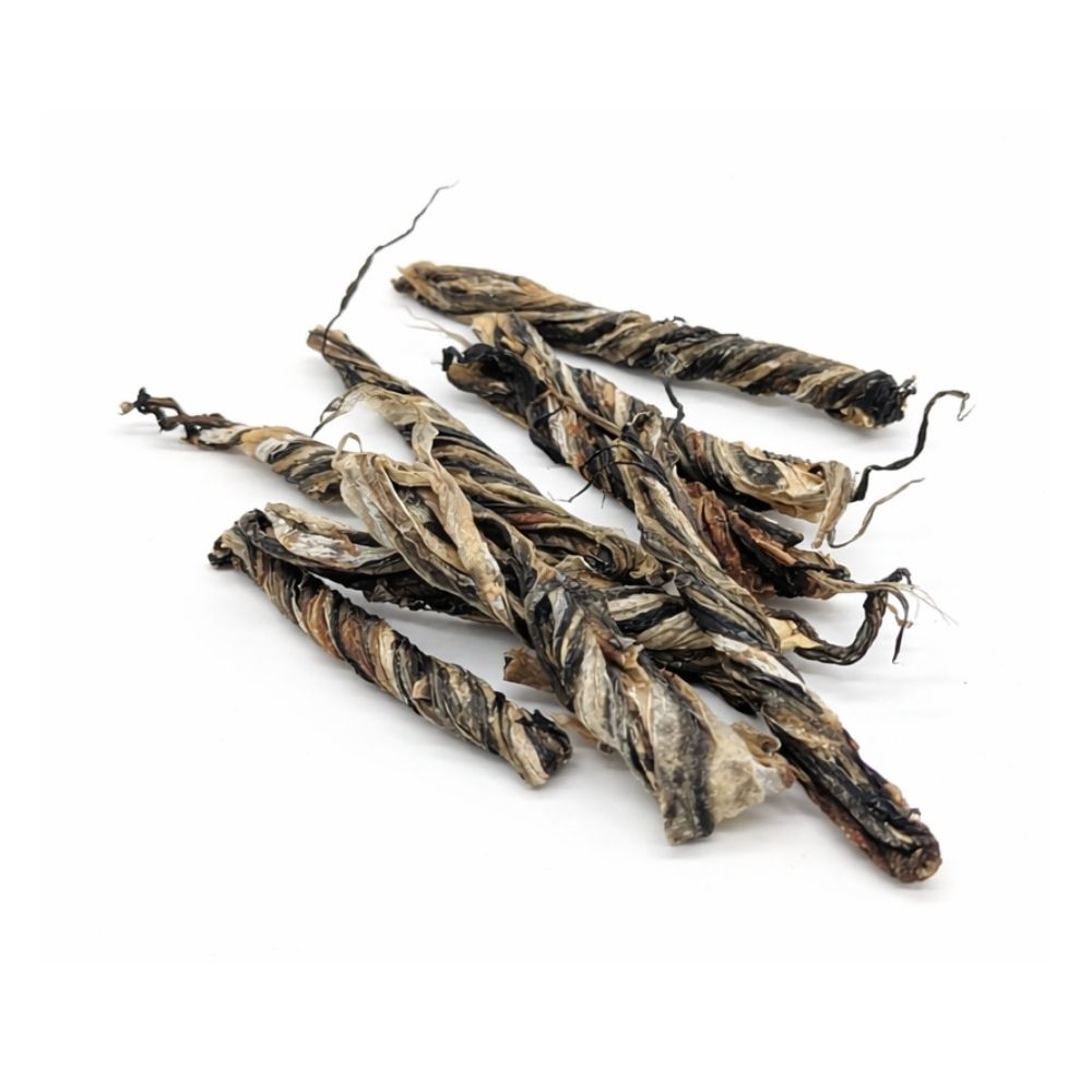 Codfish Skin Dog Treats – 1 lb Bag | Natural Omega-3 Rich Chews