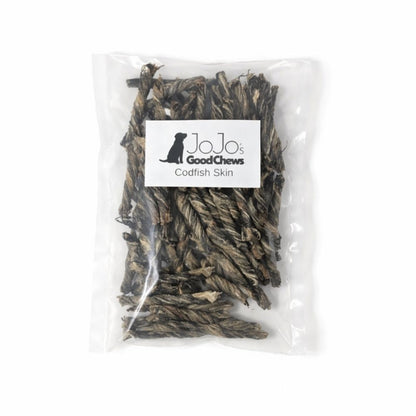 Codfish Skin Dog Treats – 1 lb Bag | Natural Omega-3 Rich Chews