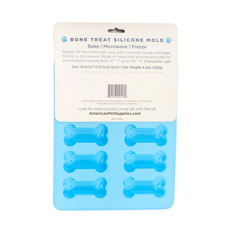 Country Living Bone-Shaped Silicone Baking Tray (10-Cavity Mold)