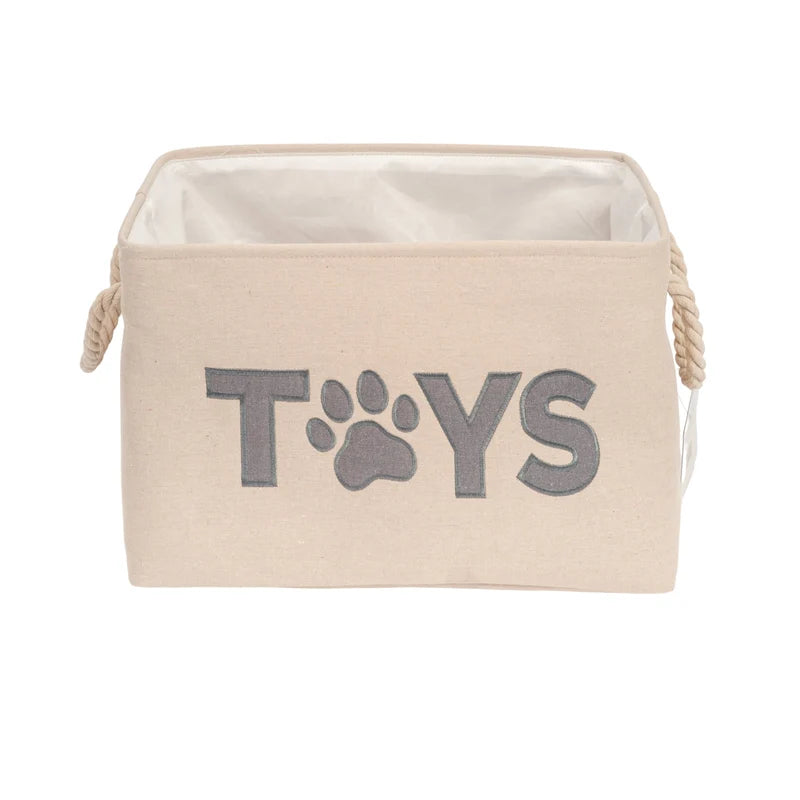 Country Living Foldable Fabric Dog Toy Storage Bin