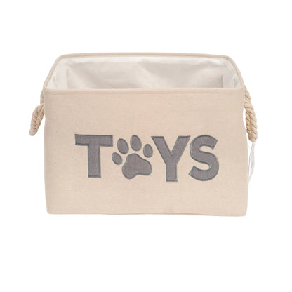 Country Living Foldable Fabric Dog Toy Storage Bin